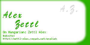 alex zettl business card